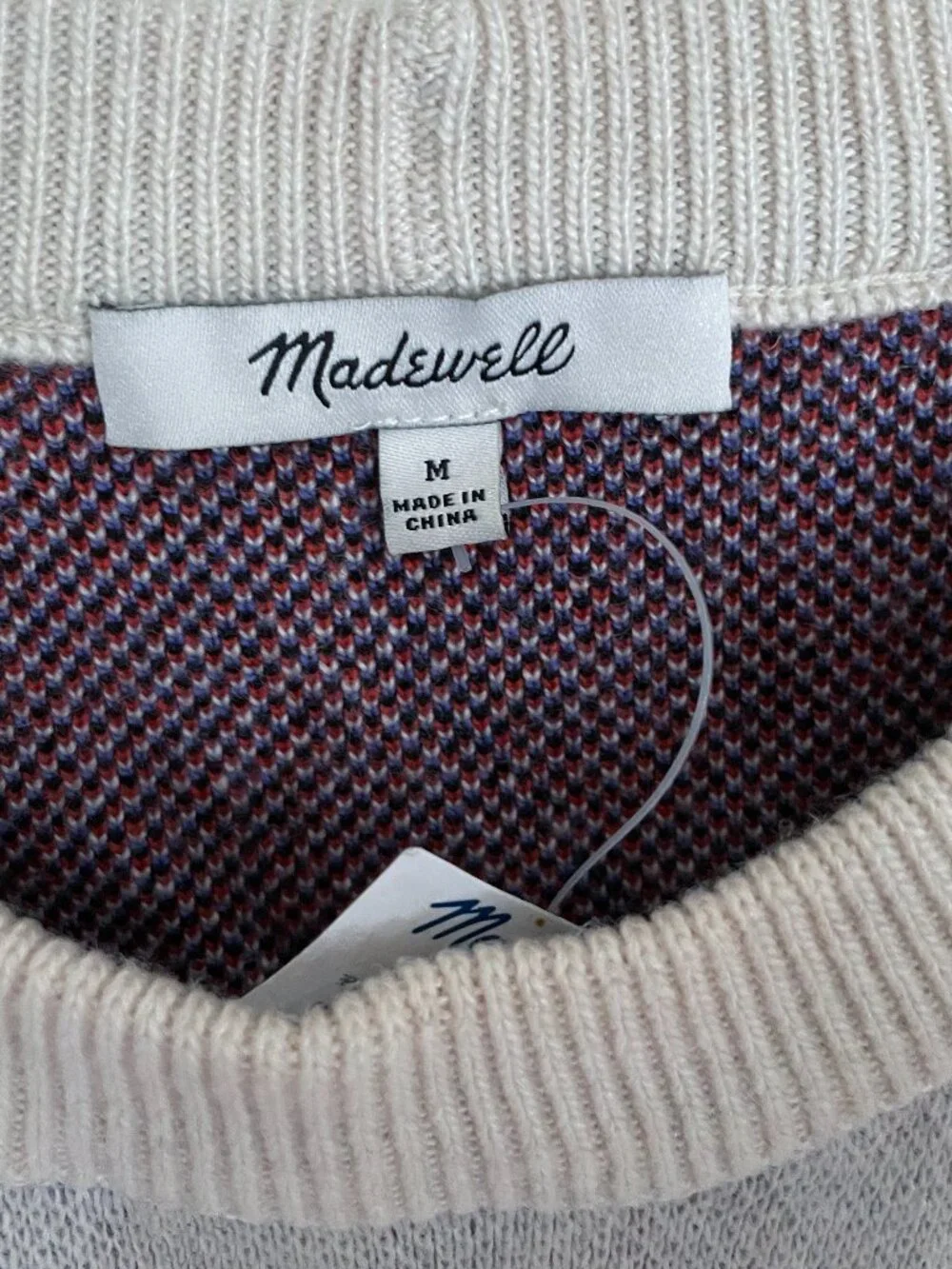 NEW Madewell Womens Cherry Print Jacquard Pullover Sweater M NWT - Picture 5 of 9